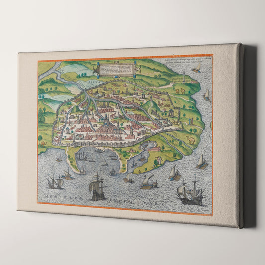 Map of Alexandria (1575) by Georg Braun