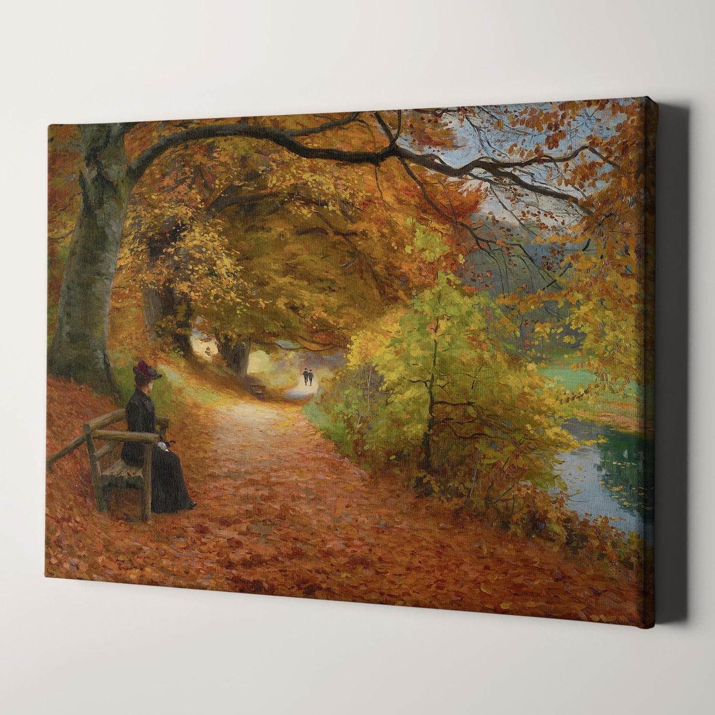 A Wooded Path In Autumn