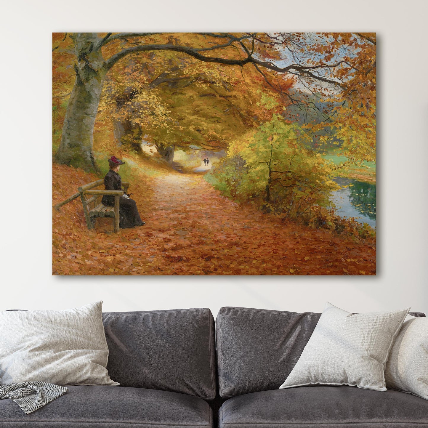 A Wooded Path In Autumn