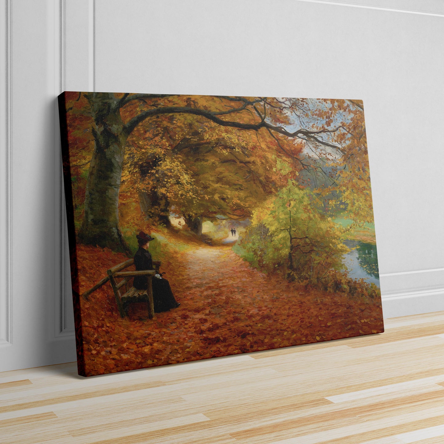 A Wooded Path In Autumn