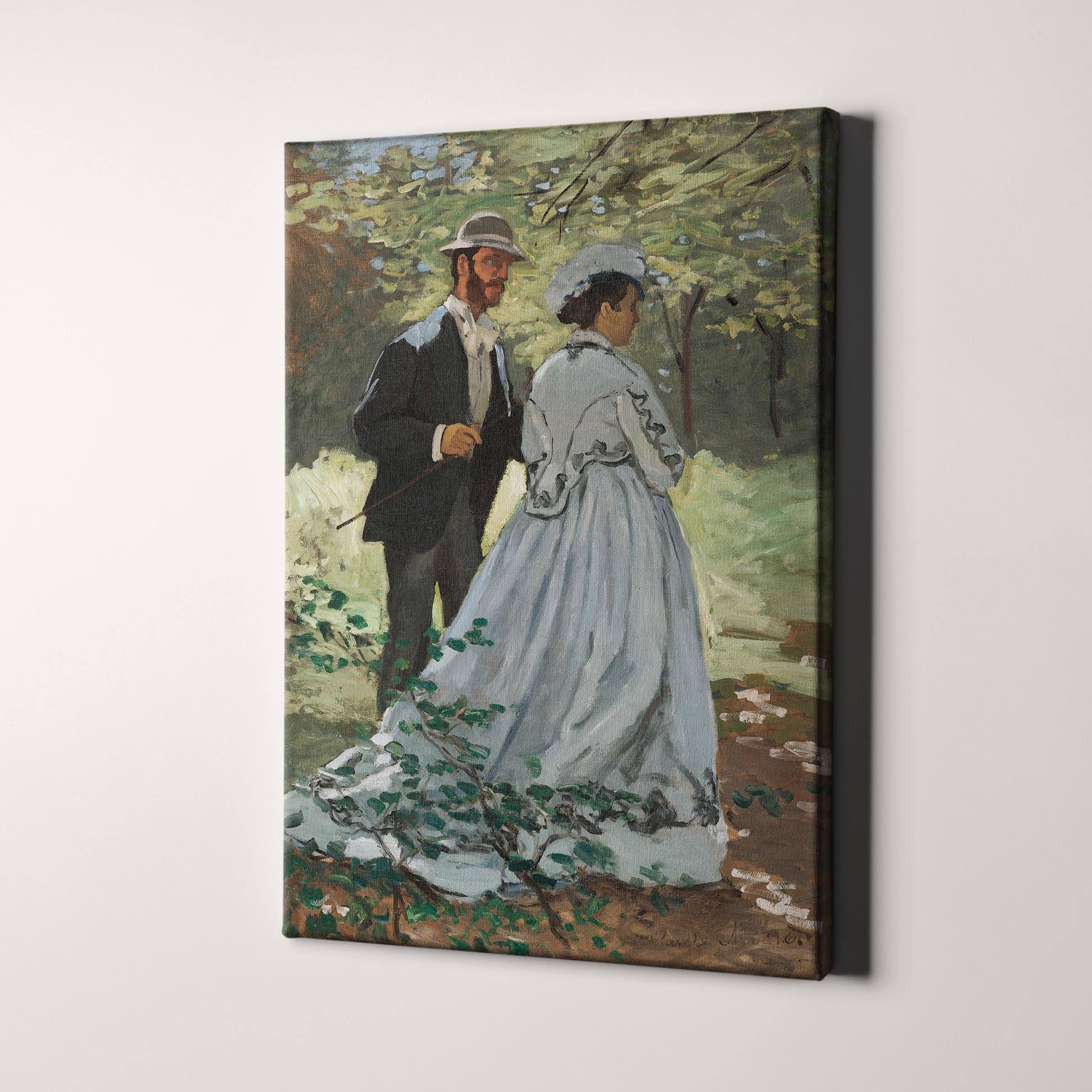 Bazille and Camille (1865) by Claude Monet Canvas Wall Art Prints – Big ...