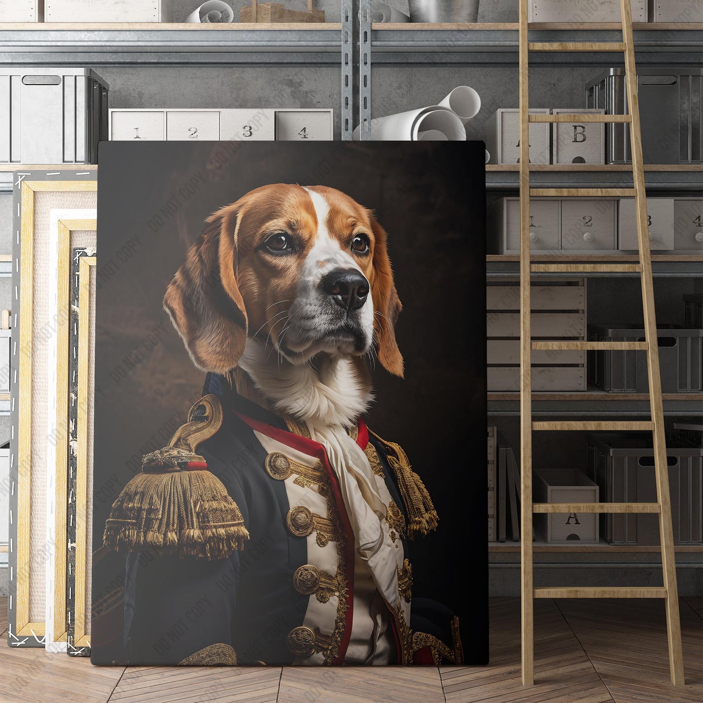 Beagle Dog Aristocrat Portrait