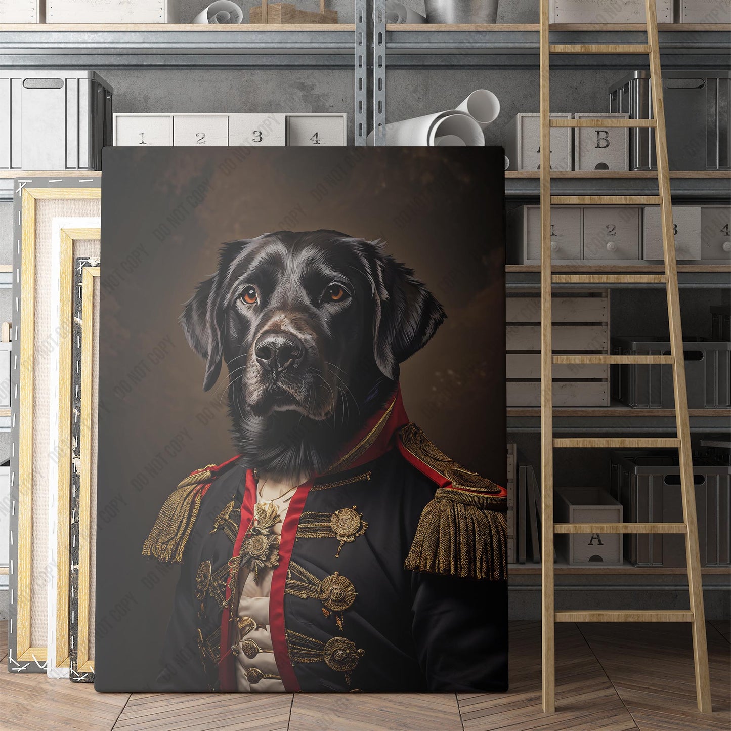 Black Labrador Aristocrat Portrait