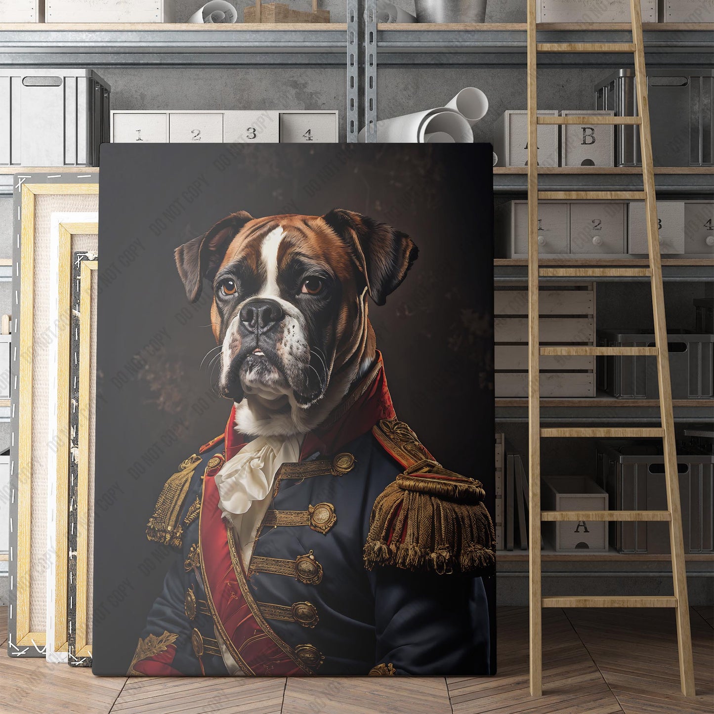 Boxer Dog Aristocrat Portrait