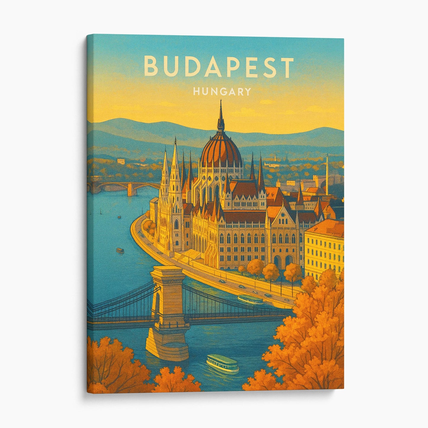 Budapest Hungary Travel Poster