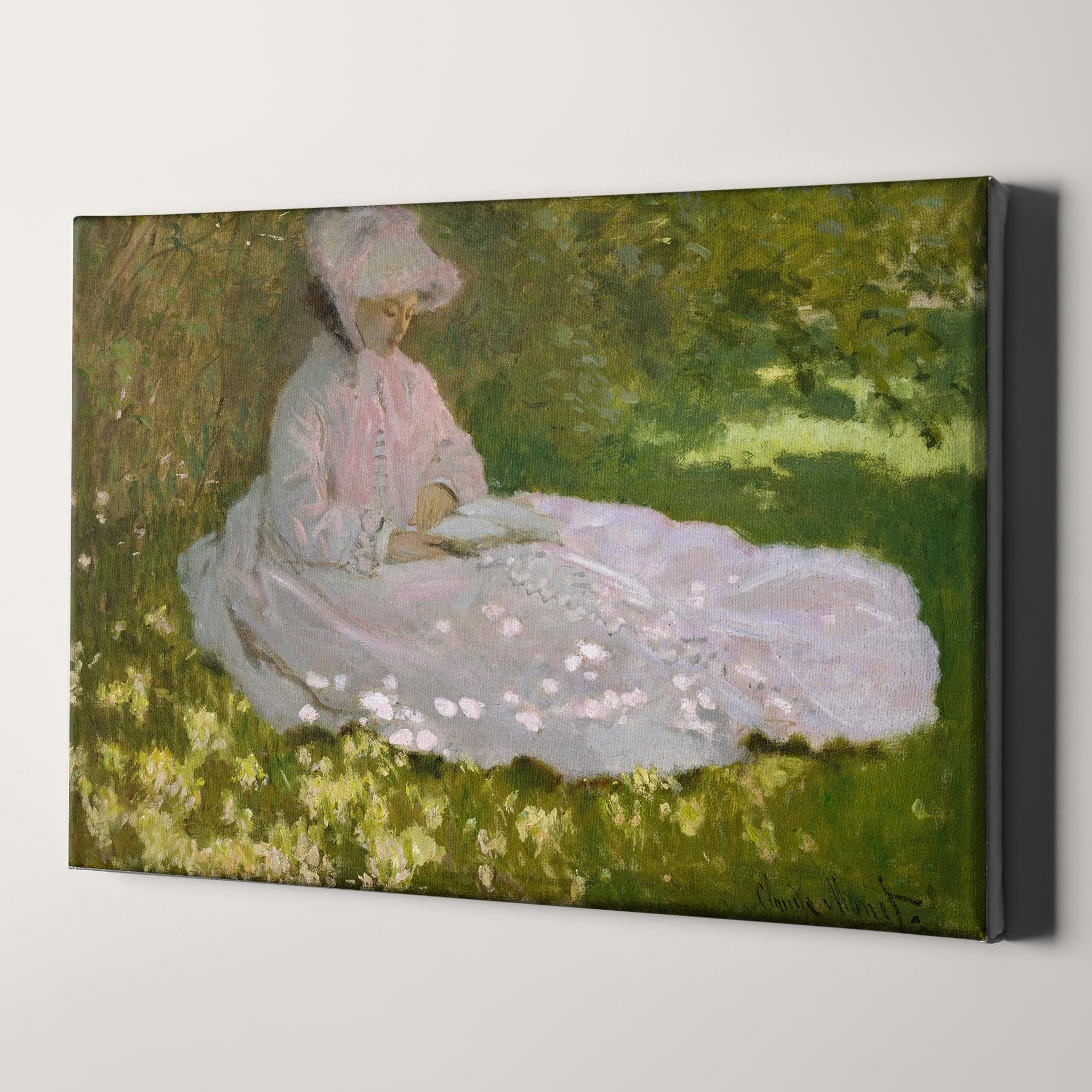 Springtime (1872) by Claude Monet Canvas Wall Art Prints – Big Canvas ...