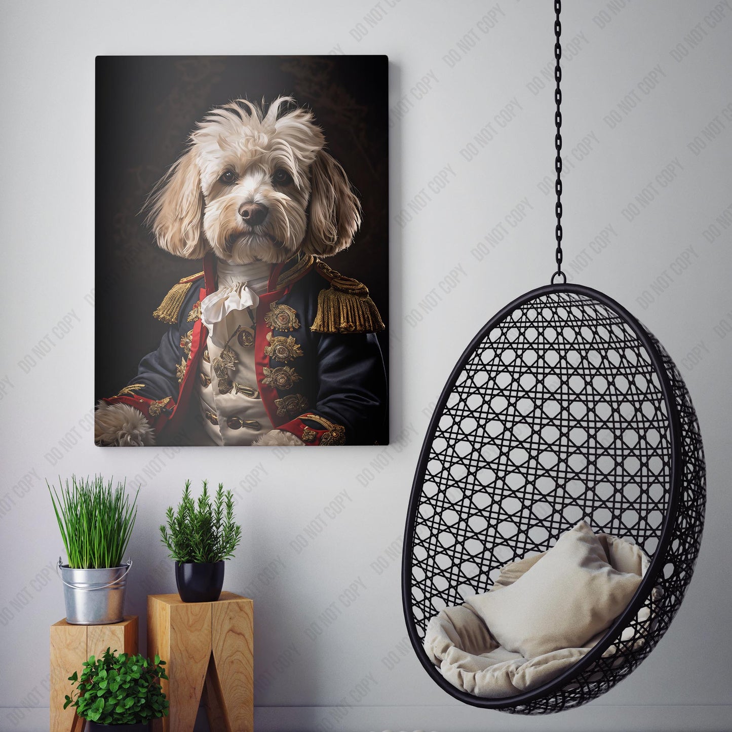 Cockapoo Dog Aristocrat Portrait