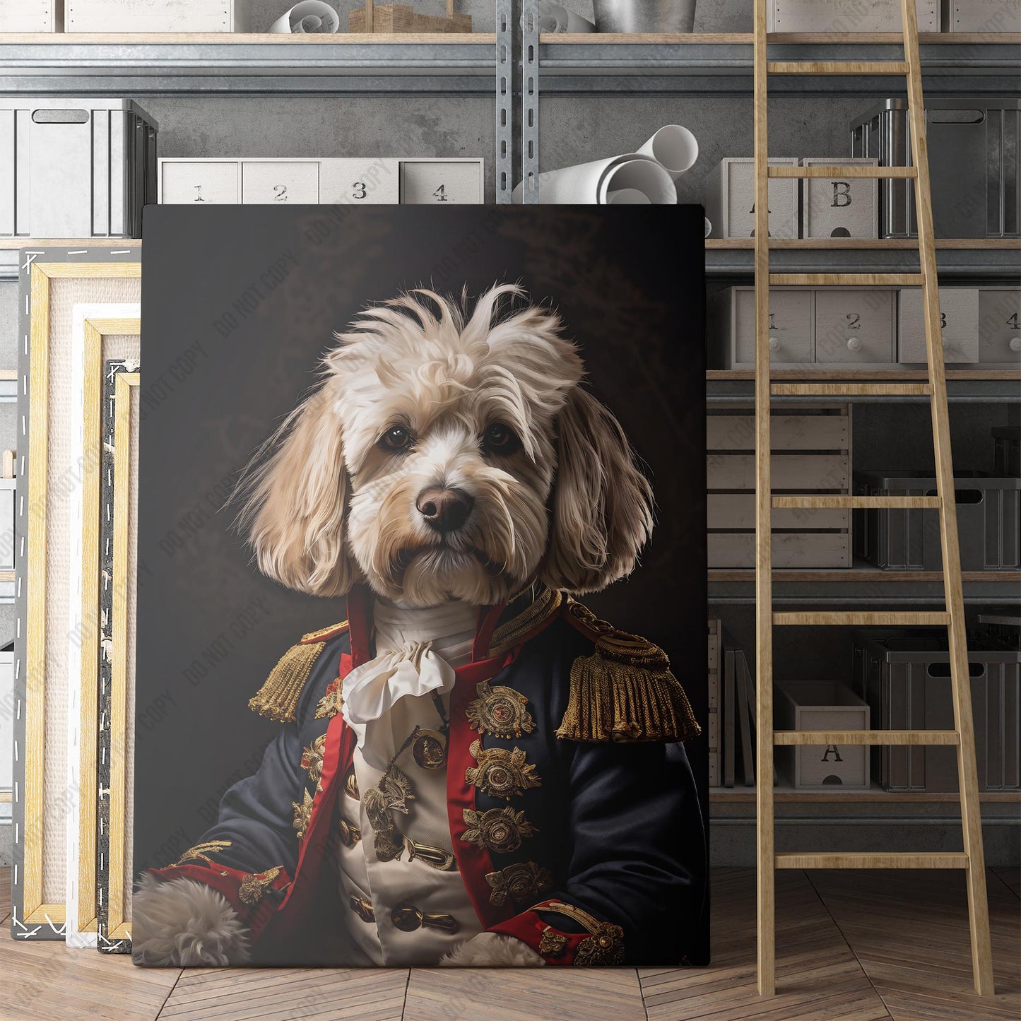 Cockapoo Dog Aristocrat Portrait