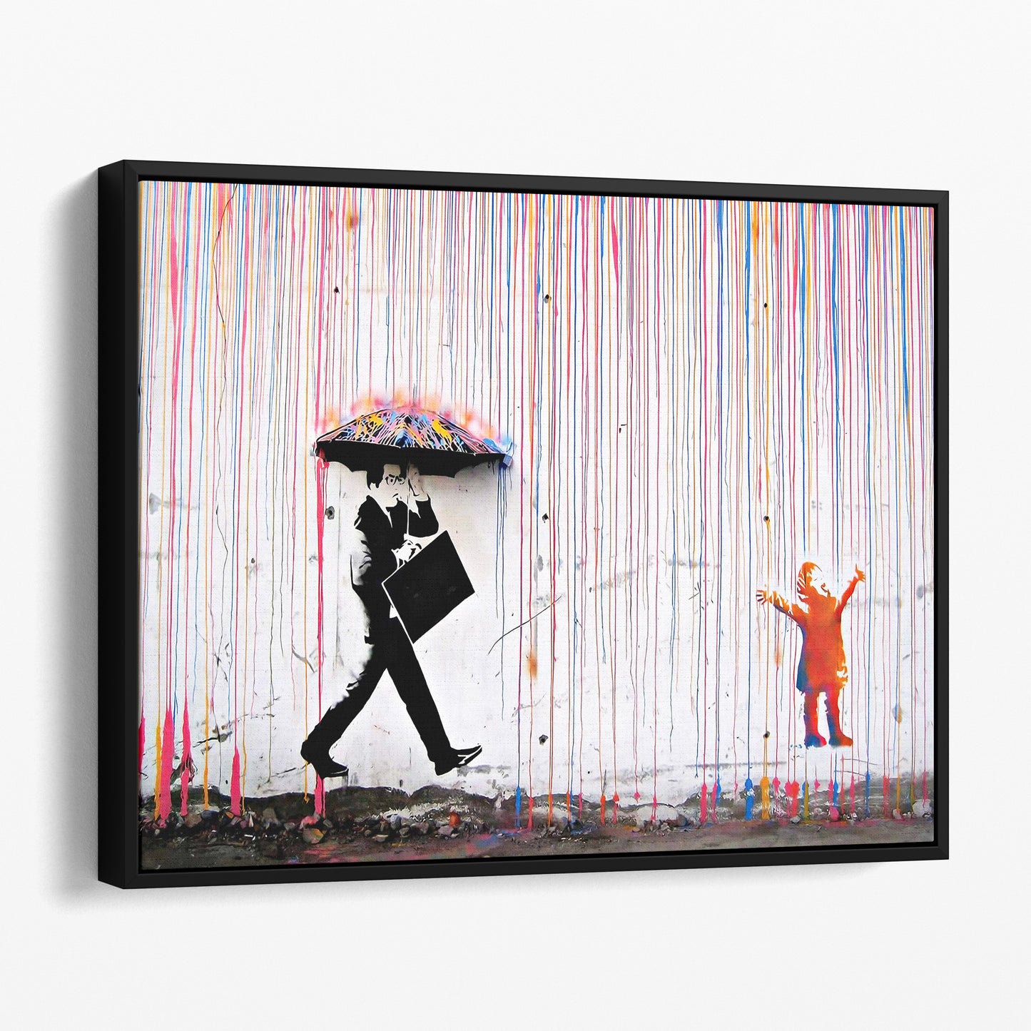 Colored Rain Banksy