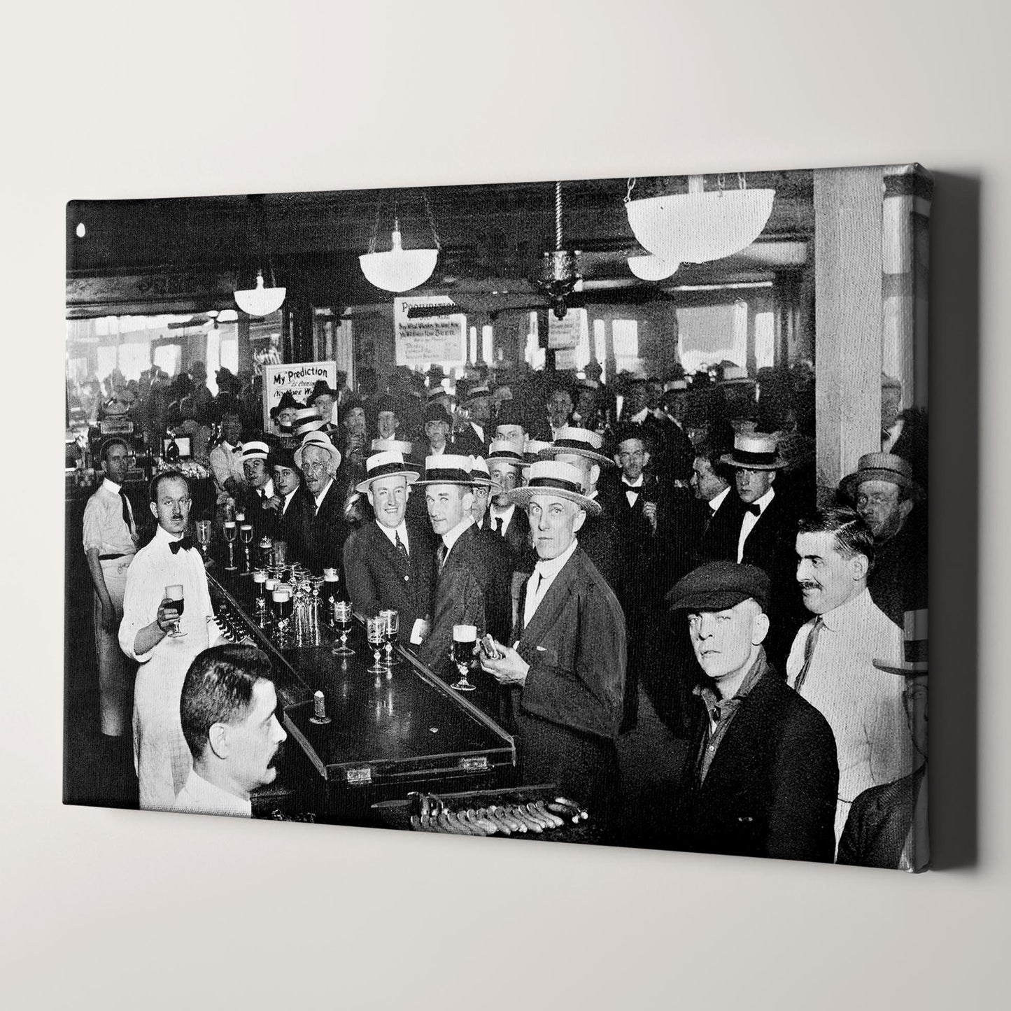 Crowded Bar Before Prohibition New York City 1919