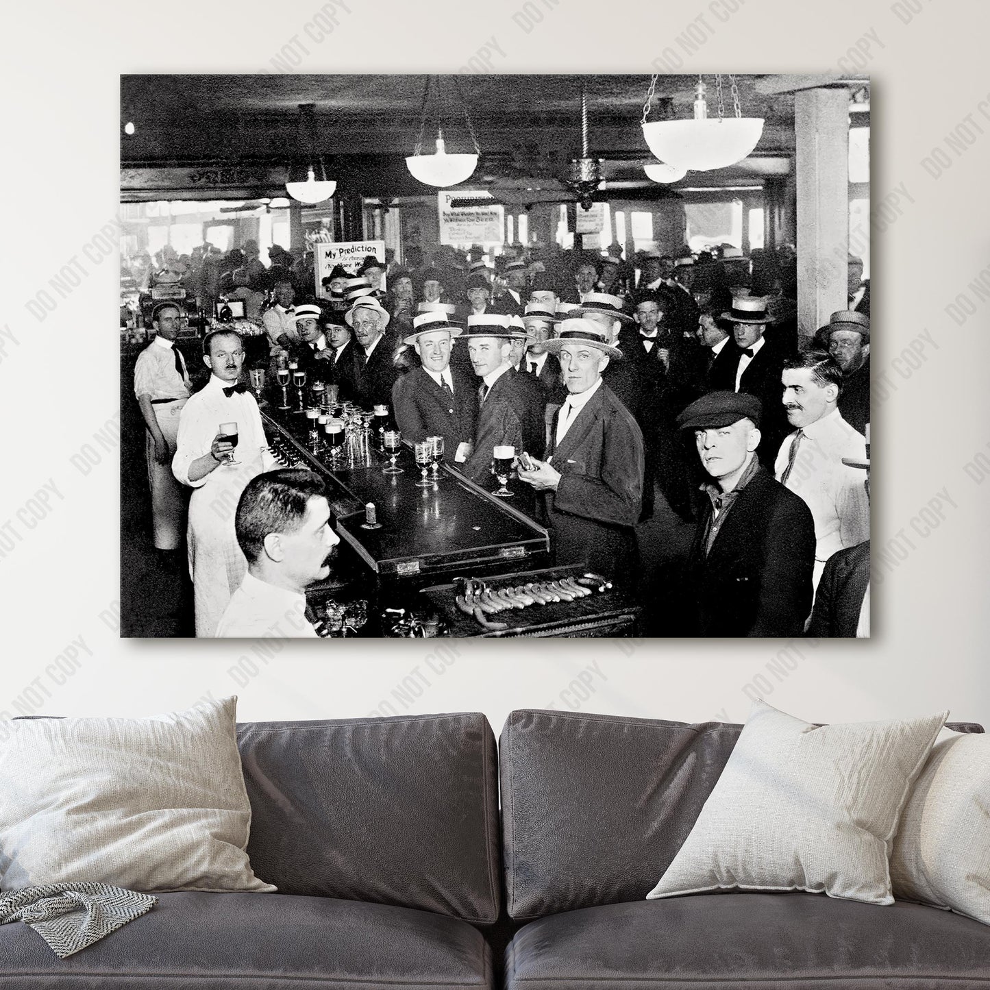 Crowded Bar Before Prohibition New York City 1919