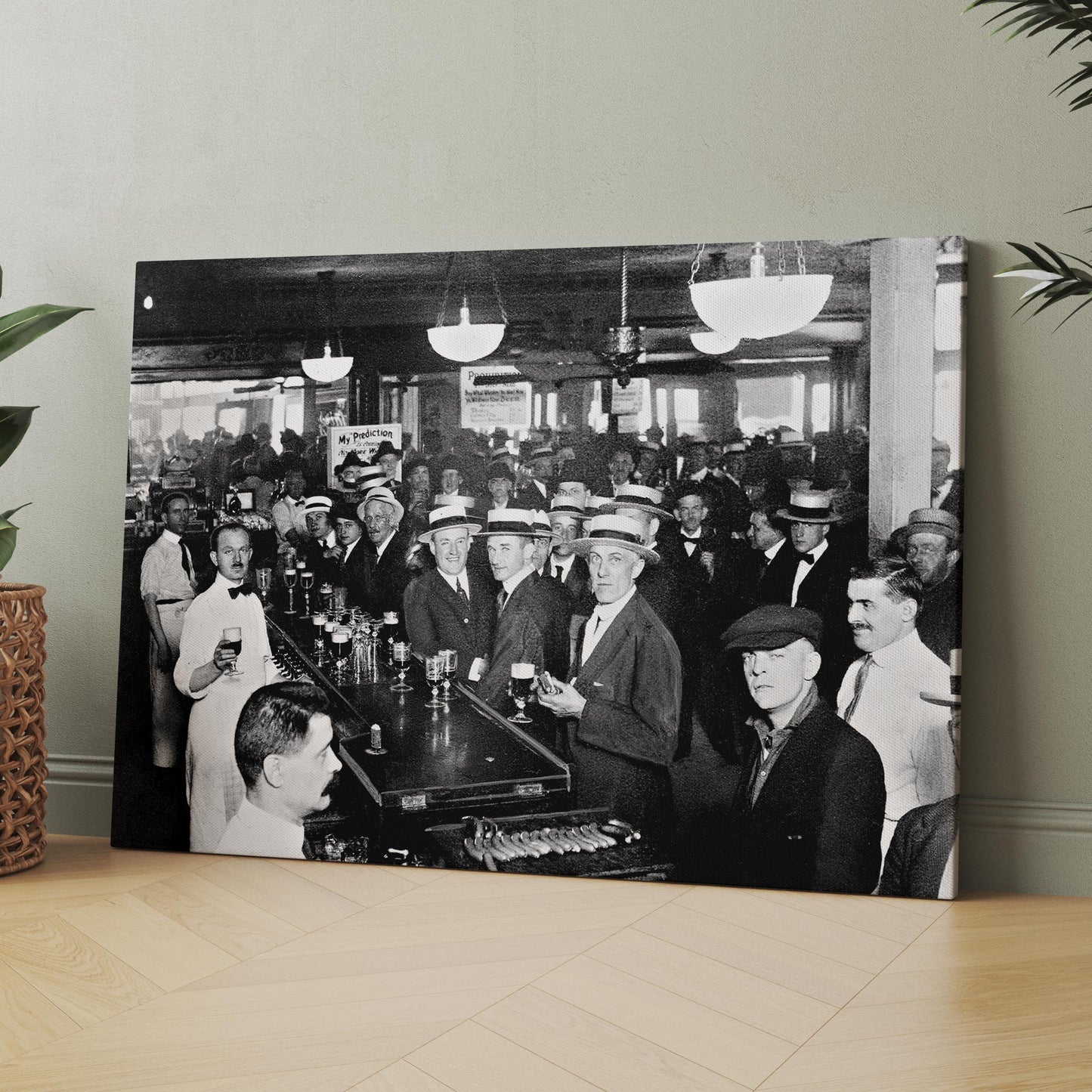 Crowded Bar Before Prohibition New York City 1919