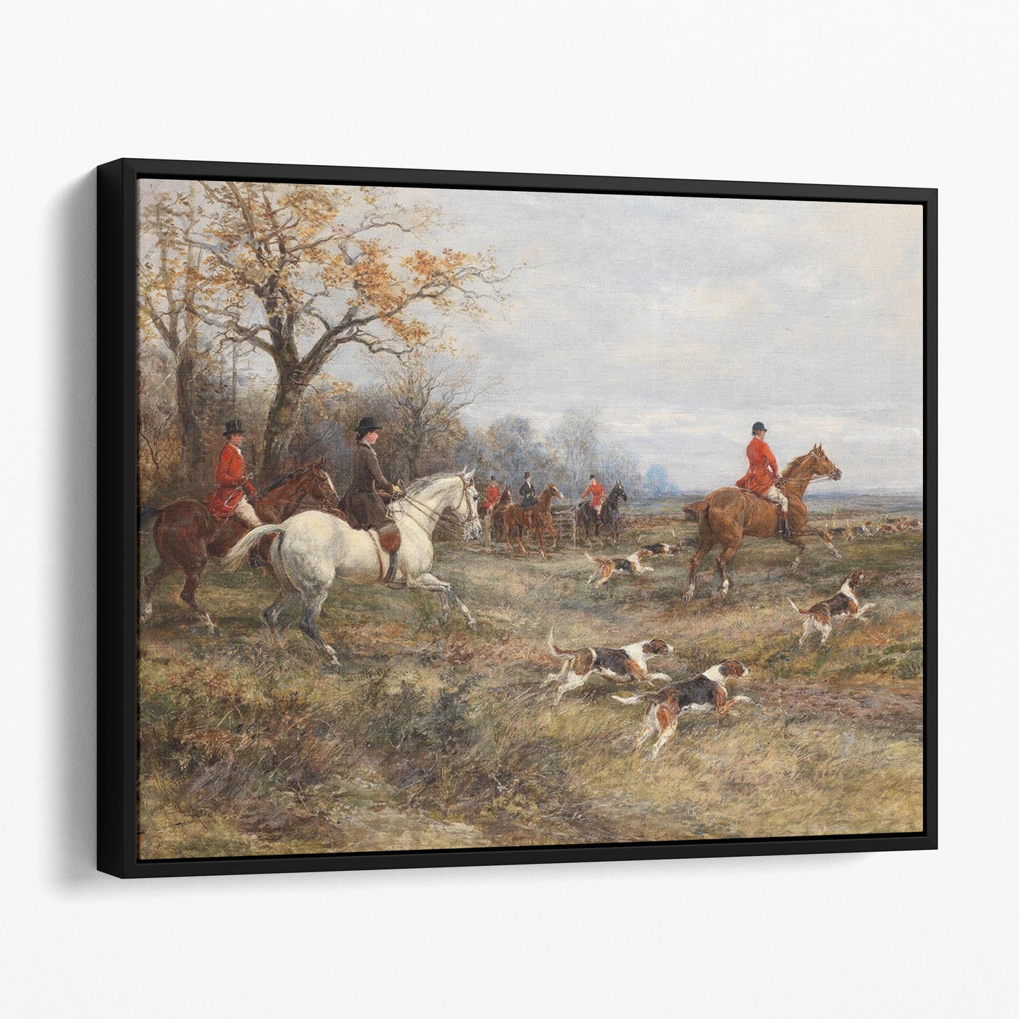 In Full Cry by Heywood Hardy - Horseback Riders Fox Hunt