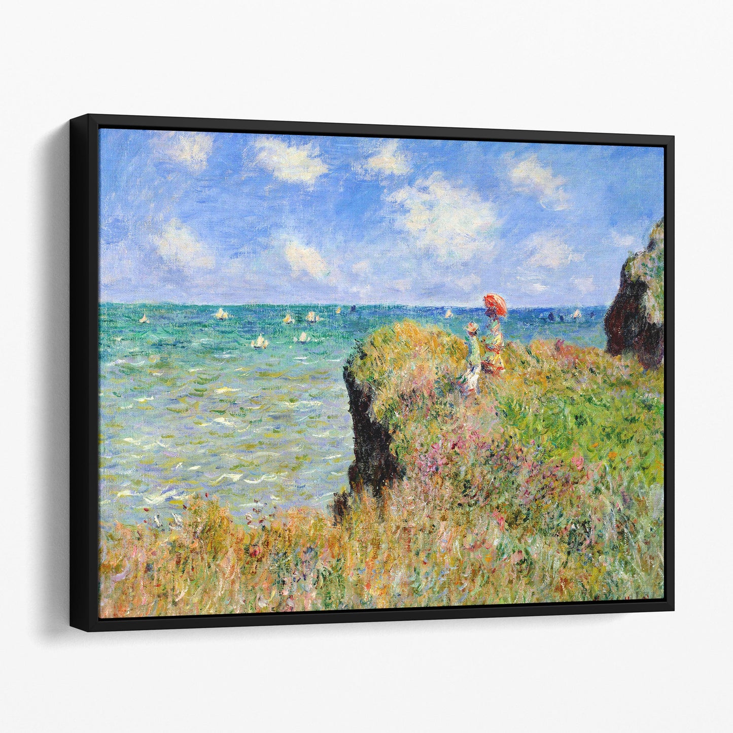 Clifftop Walk At Pourville by Claude Monet