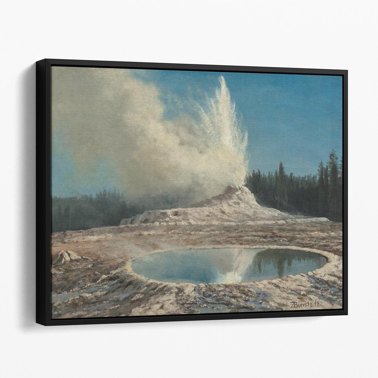 Geyser, Yellowstone Park (1881) by Albert Bierstadt