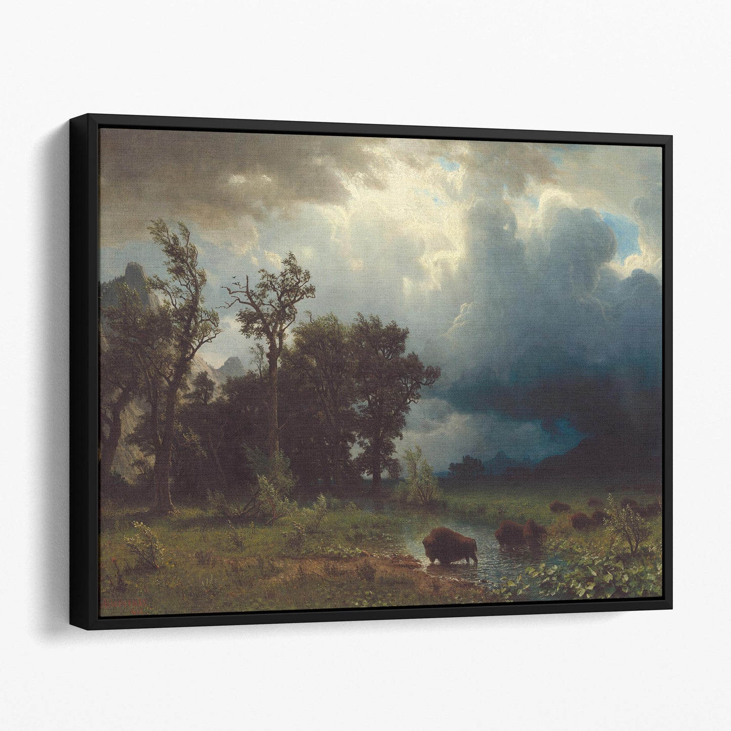 Buffalo Trail the Impending Storm (1869) by Albert Bierstadt