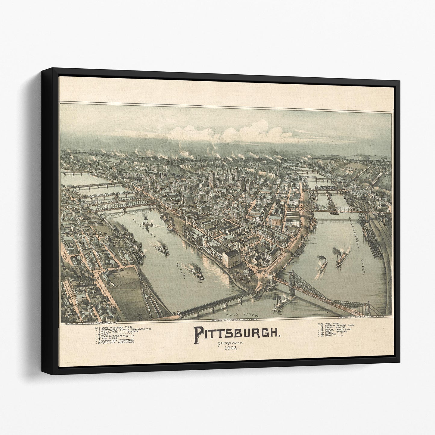 Map of Pittsburgh Pennsylvania 1902