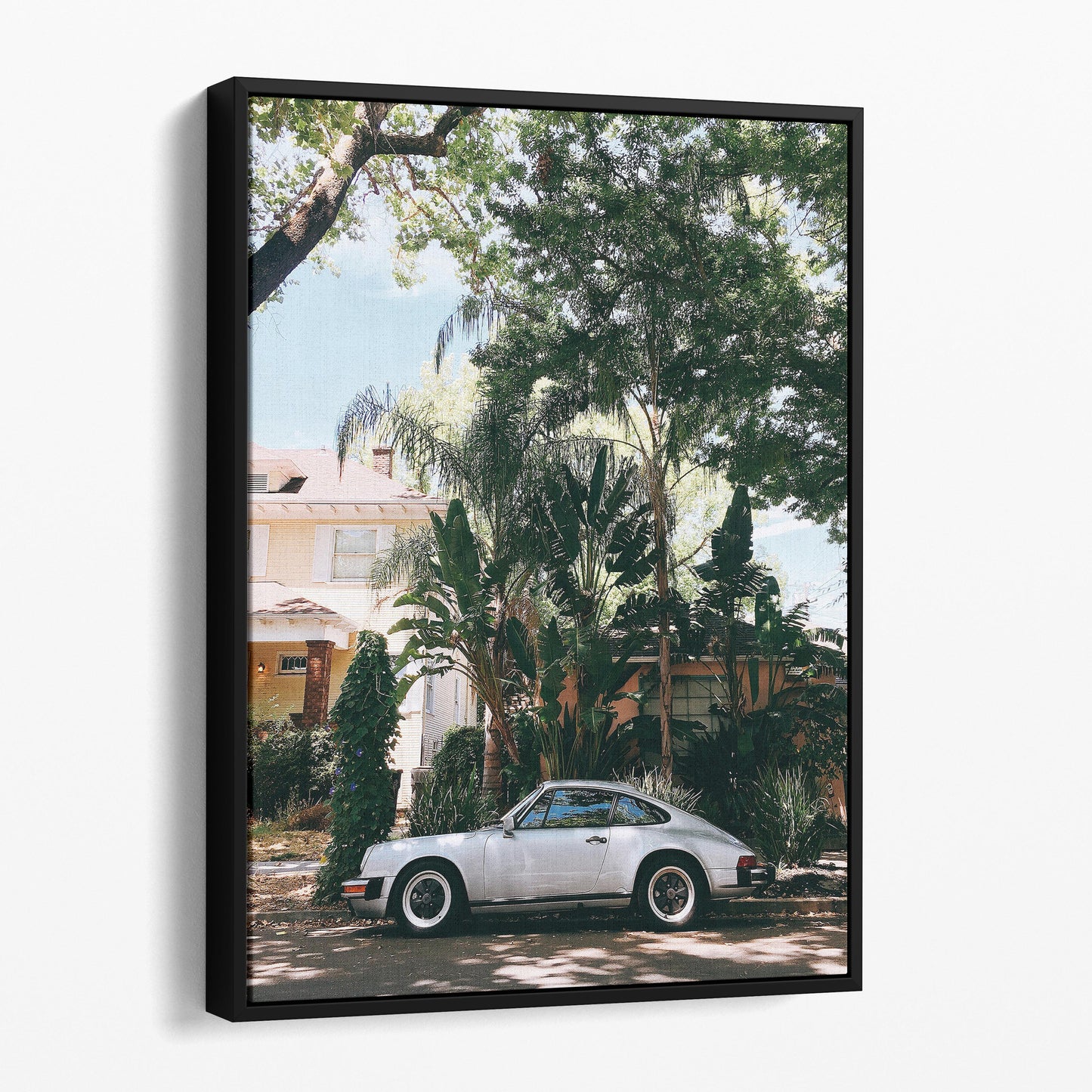 Vintage Porsche 911 Under Palm Trees