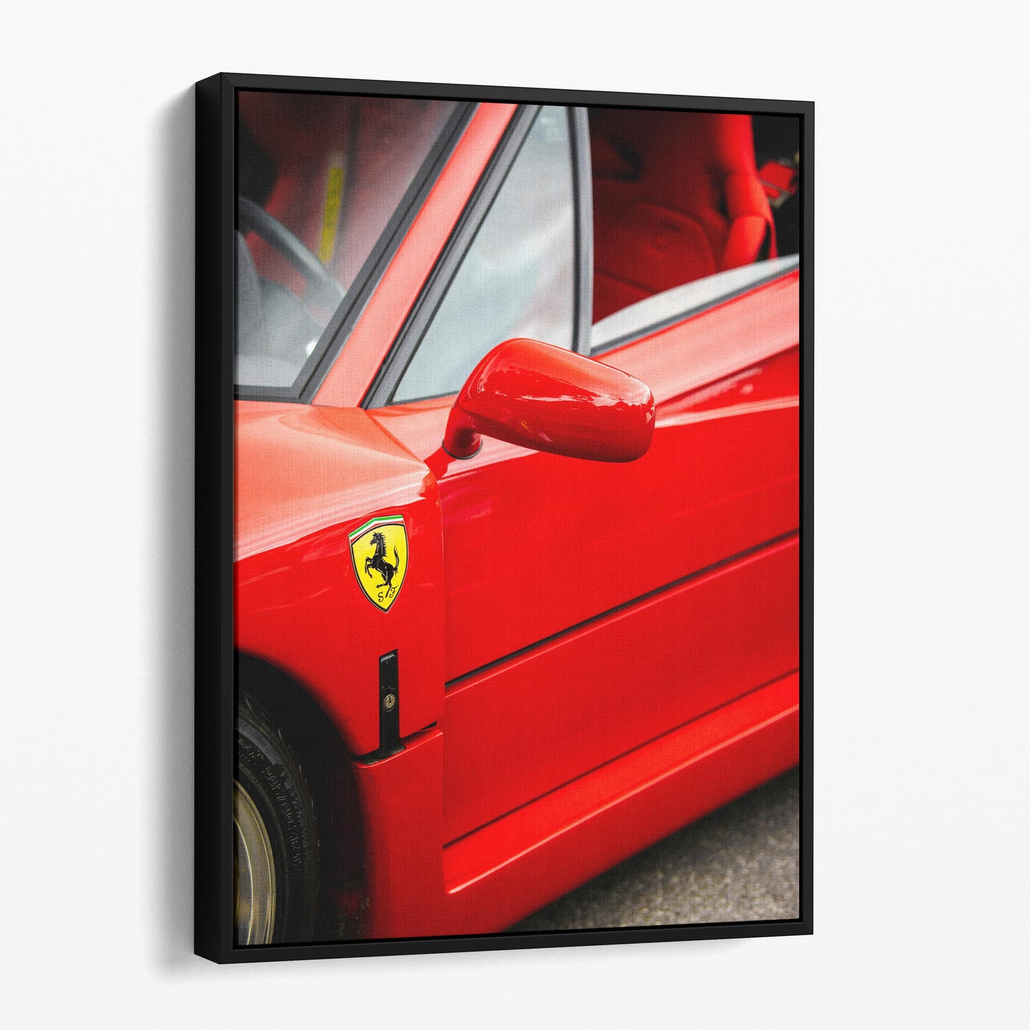 Red Ferrari Side Logo