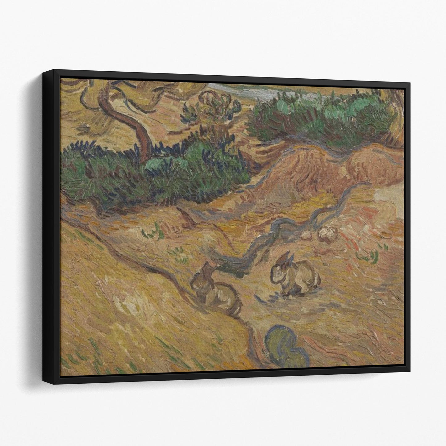 Landscape with Rabbits (1889) by Van Gogh