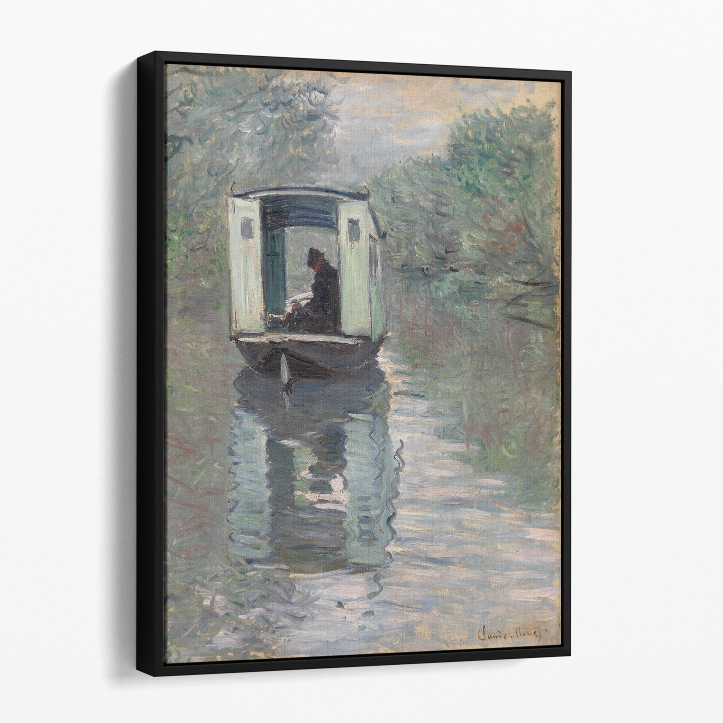 The Studio Boat (Le Bateau-atelier 1876) by Claude Monet