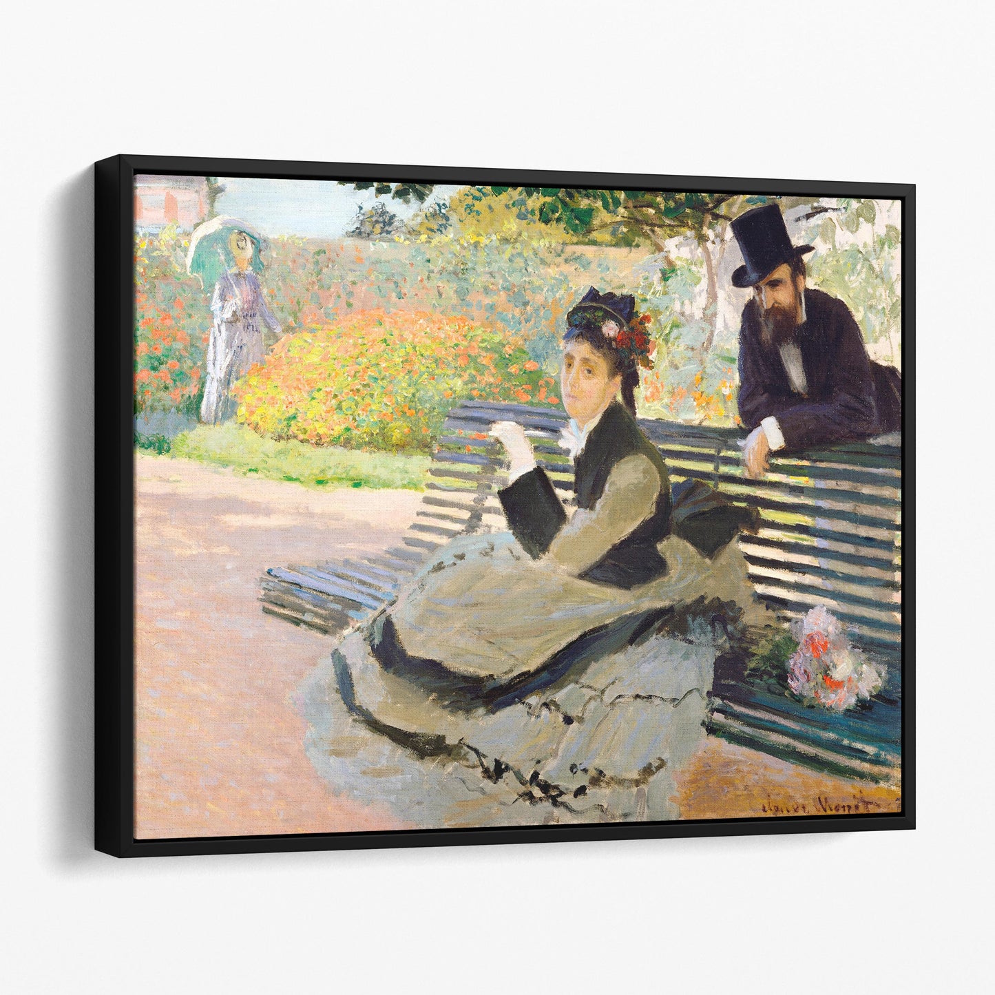 Camille Monet on a Garden Bench (1873) by Claude Monet