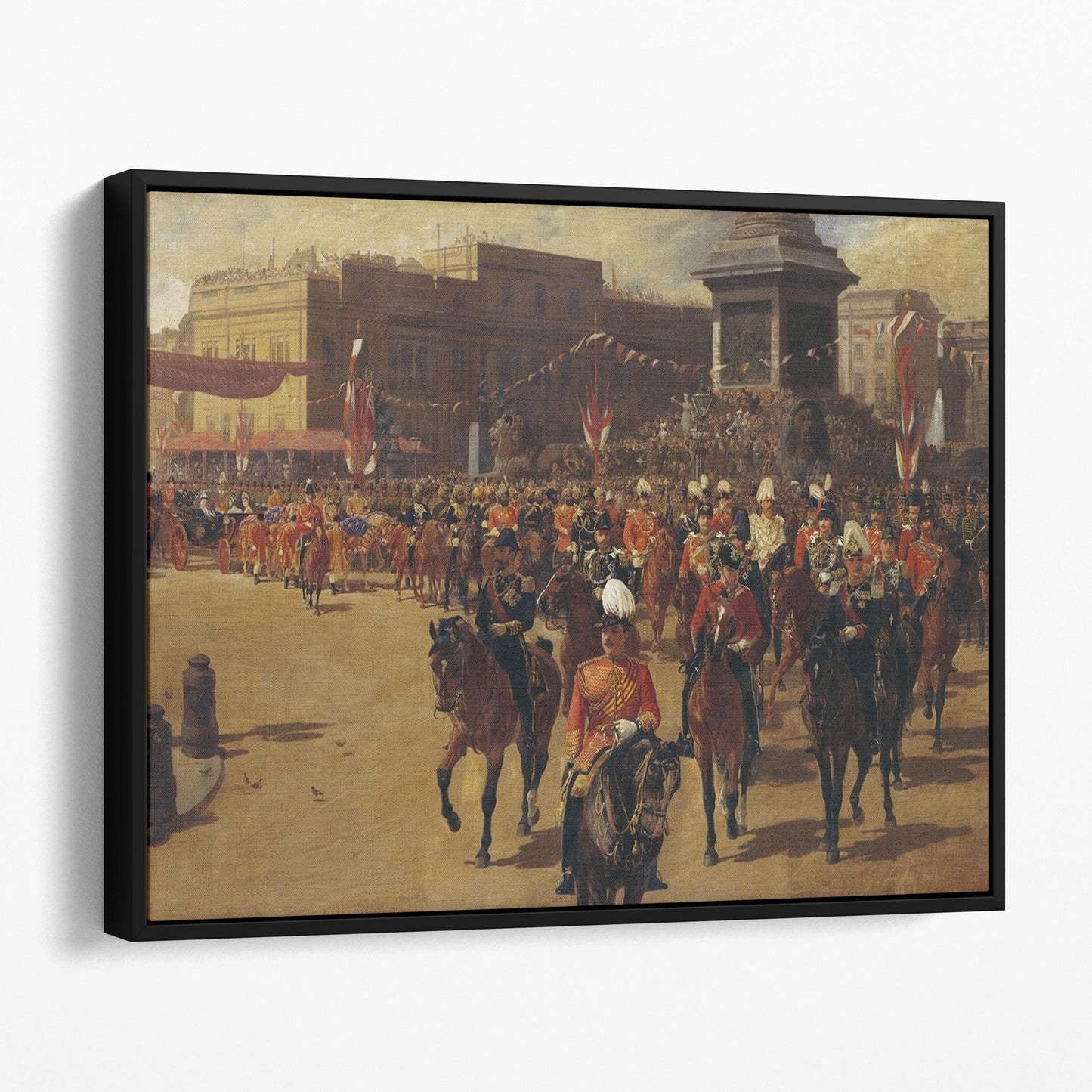 The Royal Procession Passing Trafalgar Square during Queen Victoria's Golden Jubilee on 21st June, 1887 by John Charlton