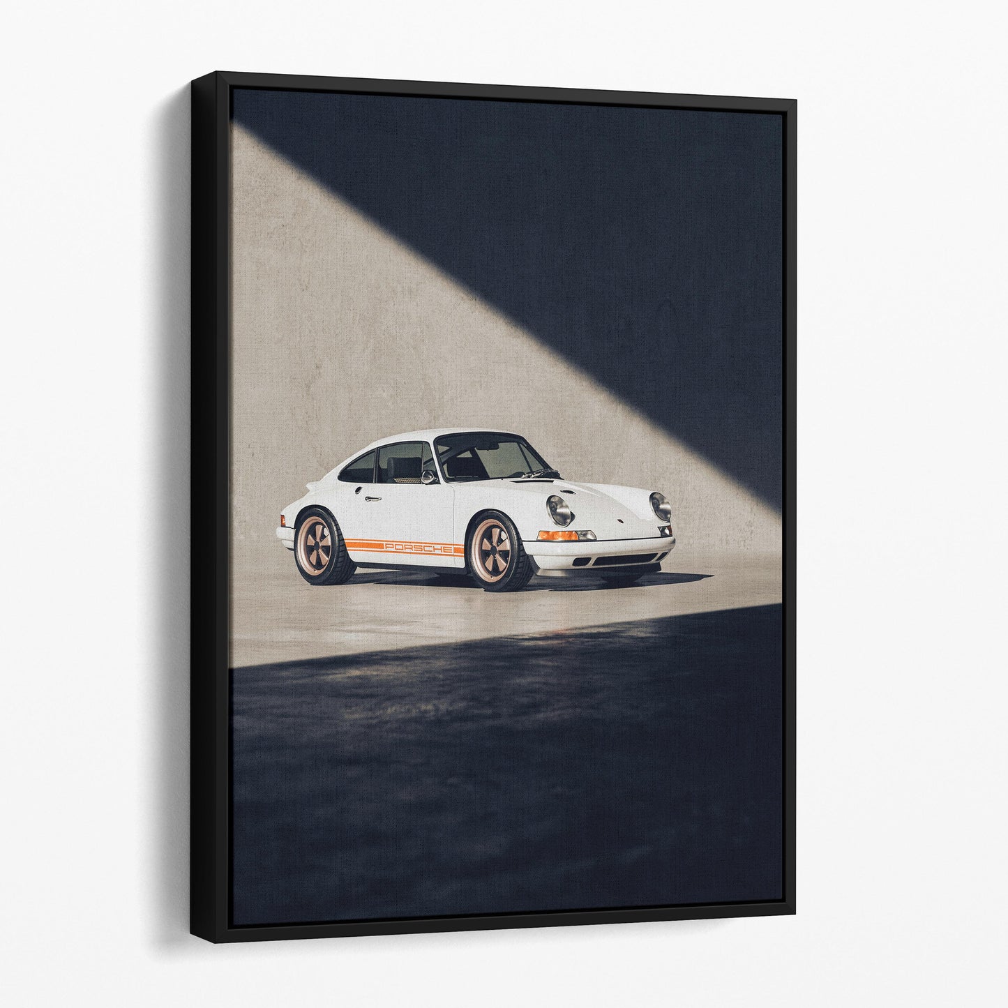 White with Orange Porsche 911