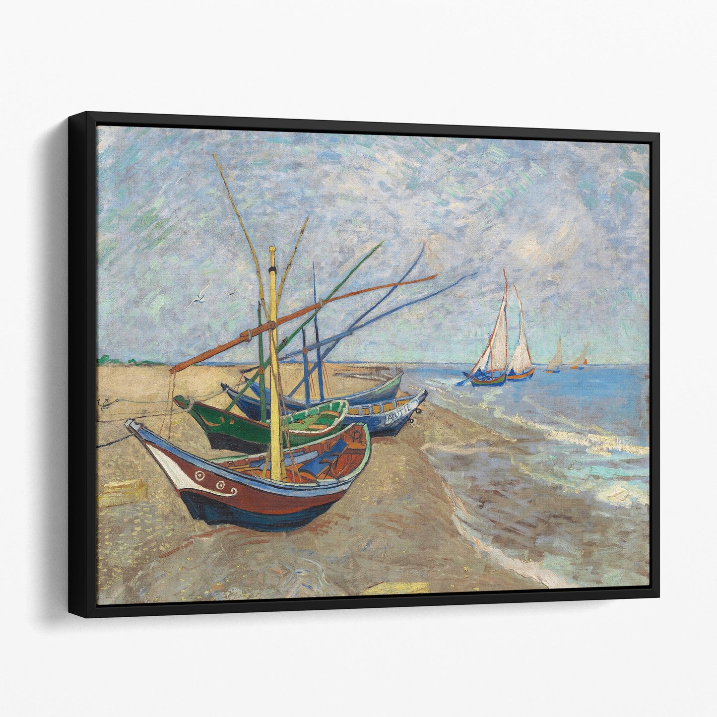 Fishing Boats on the Beach at Saintes-Maries (1888) by Van Gogh