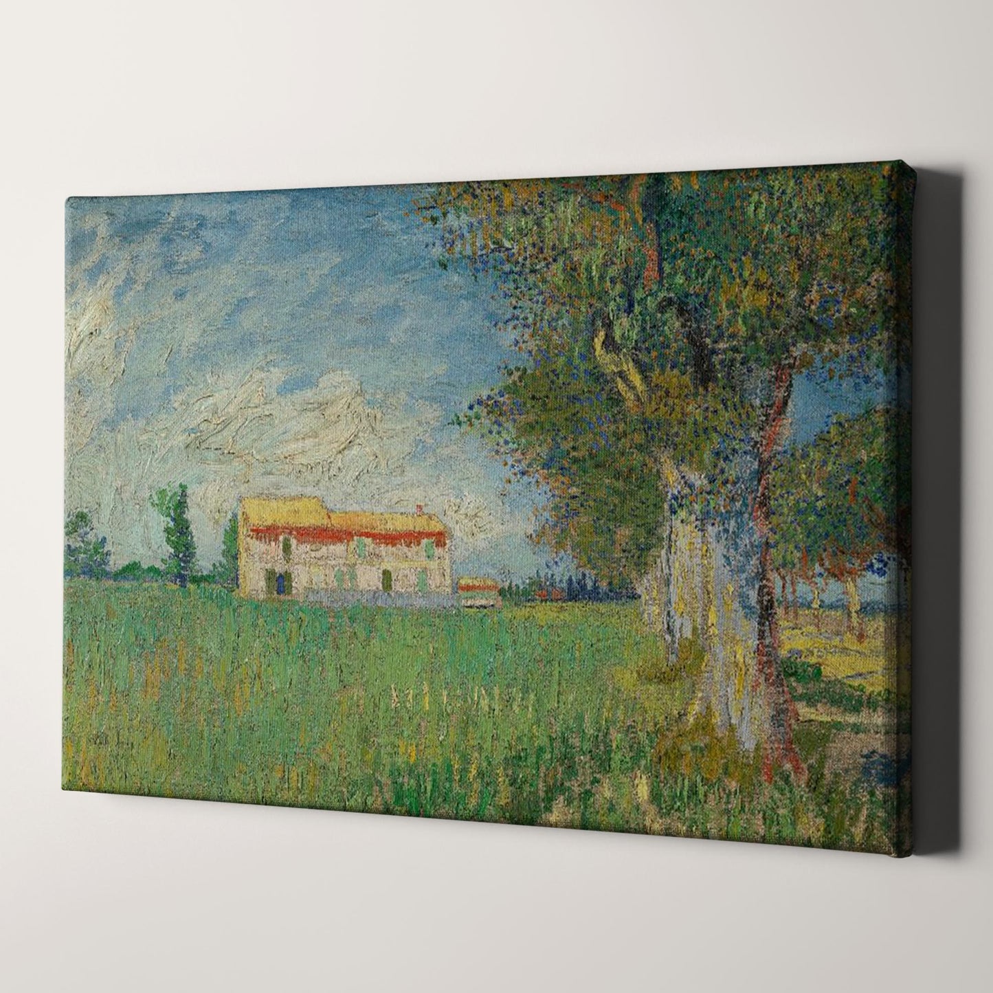 Farmhouse in a Wheatfield (1888) by Van Gogh