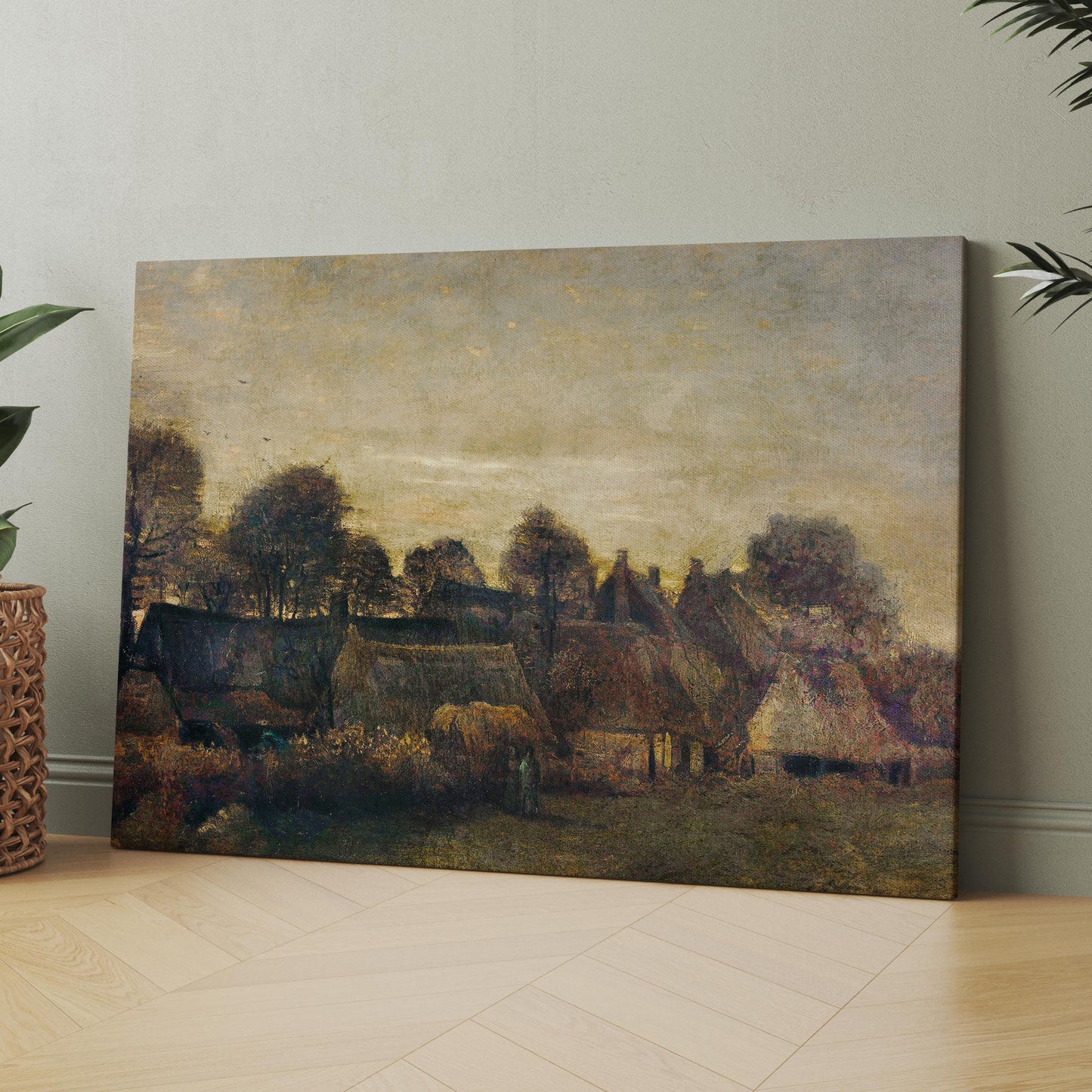 Farming Village at Twilight (1884) by Van Gogh