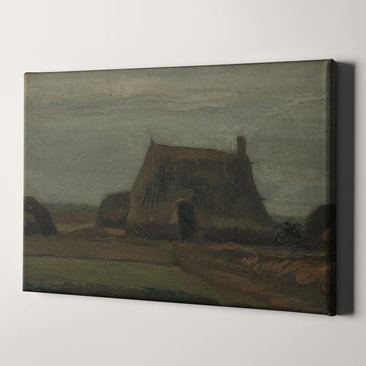 Farm with Stacks of Peat (1883) by Van Gogh
