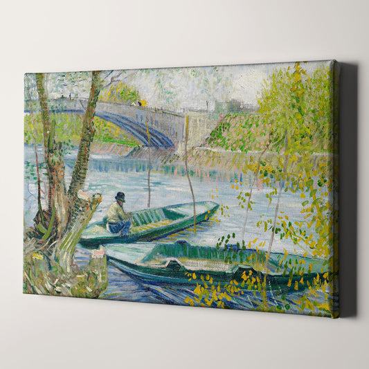Fishing in Spring, the Pont de Clichy (Asnières) (1887) by Van Gogh.