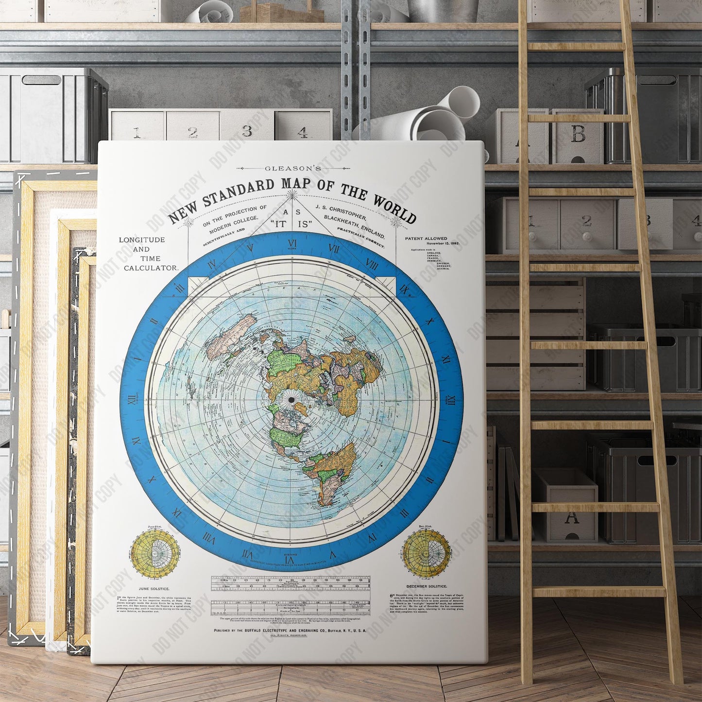 Flat Earth Map 1892 by Alexander Gleason