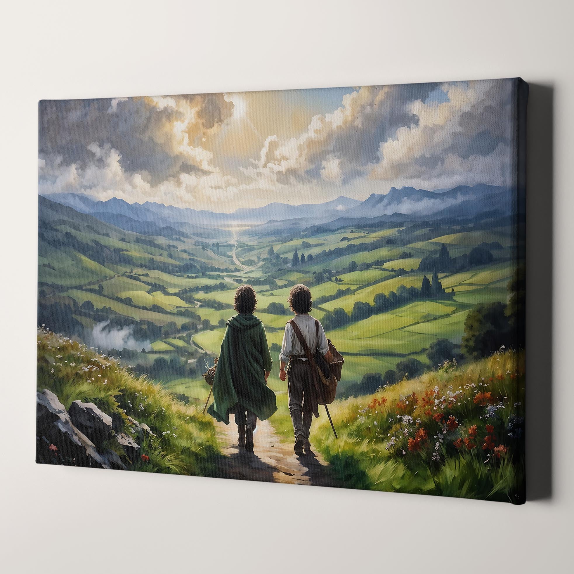 The Lord Of The Rings: Frodo And Sam Leaving The Shire Canvas Wall Art ...