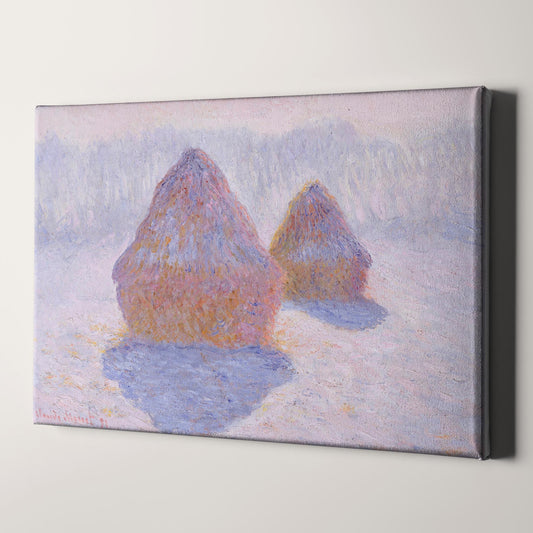 Haystacks (Effect of Snow and Sun) (1891) by Claude Monet
