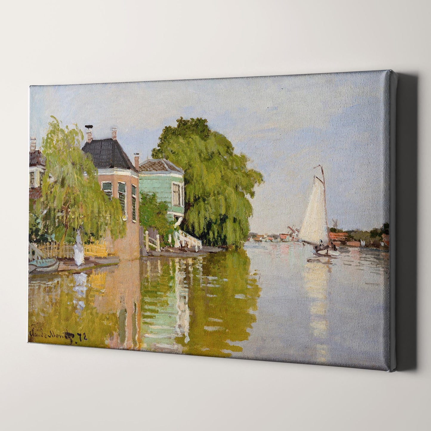 Houses on the Achterzaan (1871) by Claude Monet