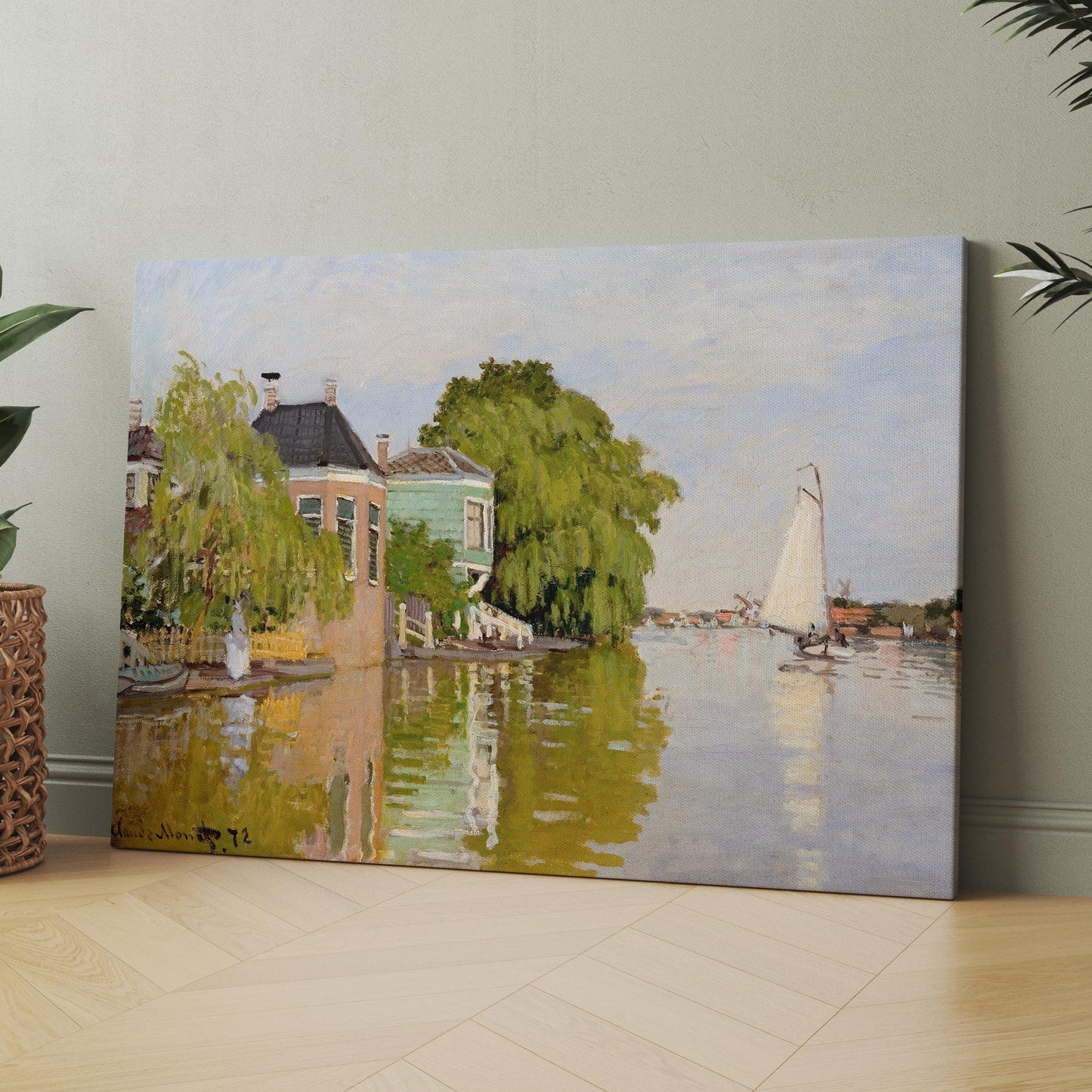 Houses on the Achterzaan (1871) by Claude Monet