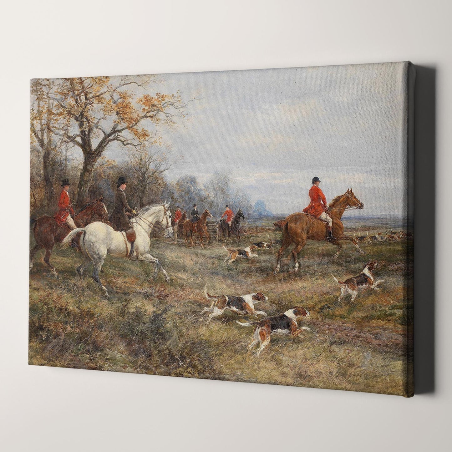 In Full Cry by Heywood Hardy - Horseback Riders Fox Hunt