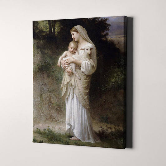 Innocence, Virgin Mary with Baby Jesus & Lamb by William-Adolphe Bouguereau