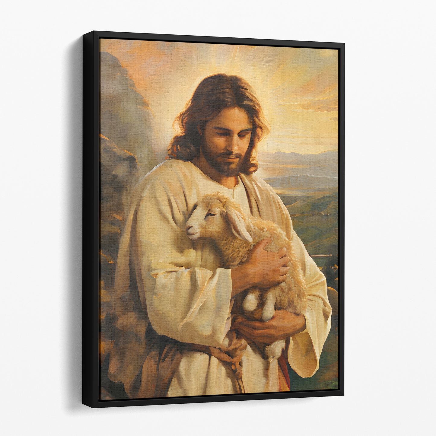 Jesus Christ Holding Lamb