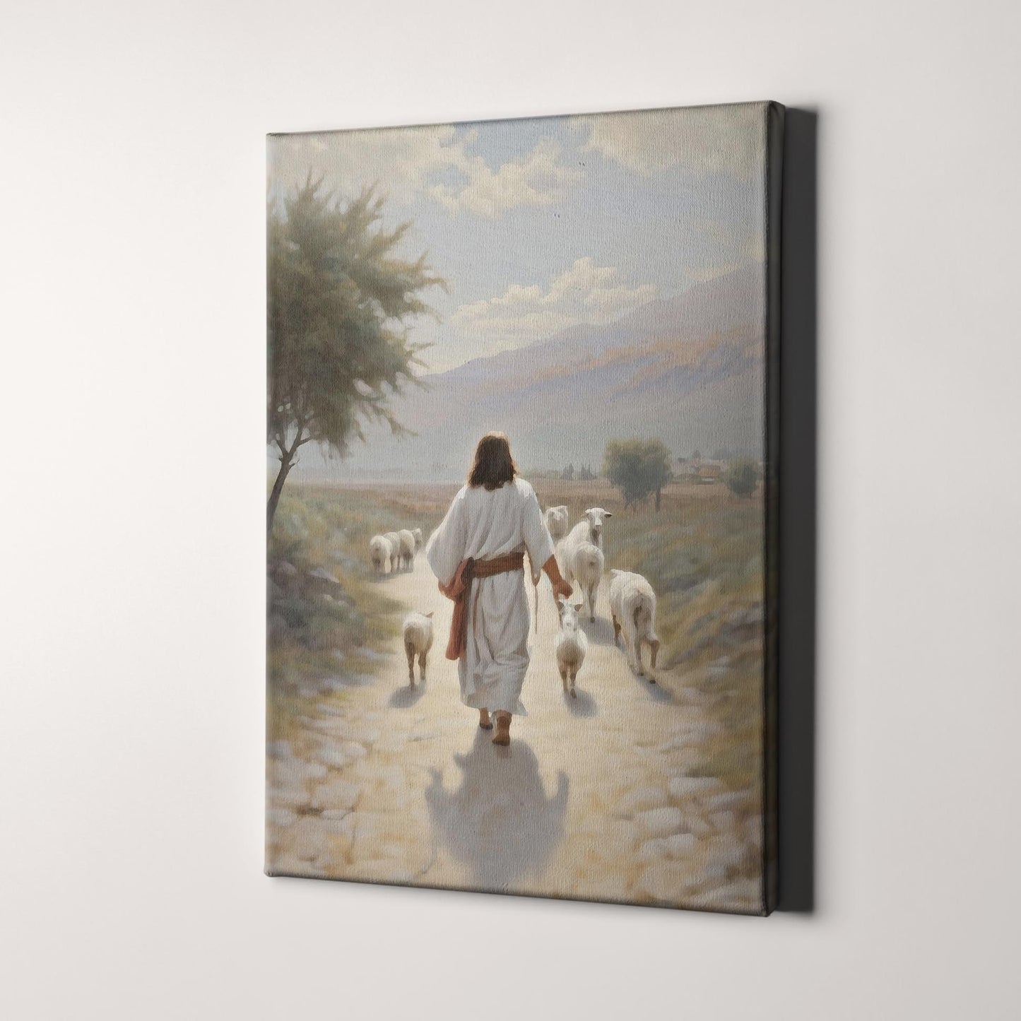 Jesus Walking With The Lambs