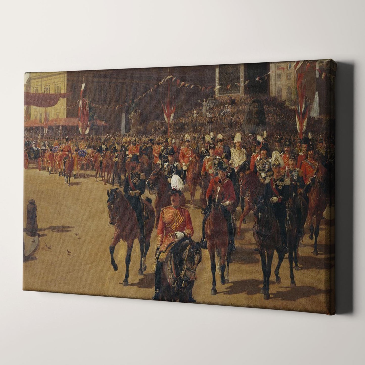 The Royal Procession Passing Trafalgar Square during Queen Victoria's Golden Jubilee on 21st June, 1887 by John Charlton