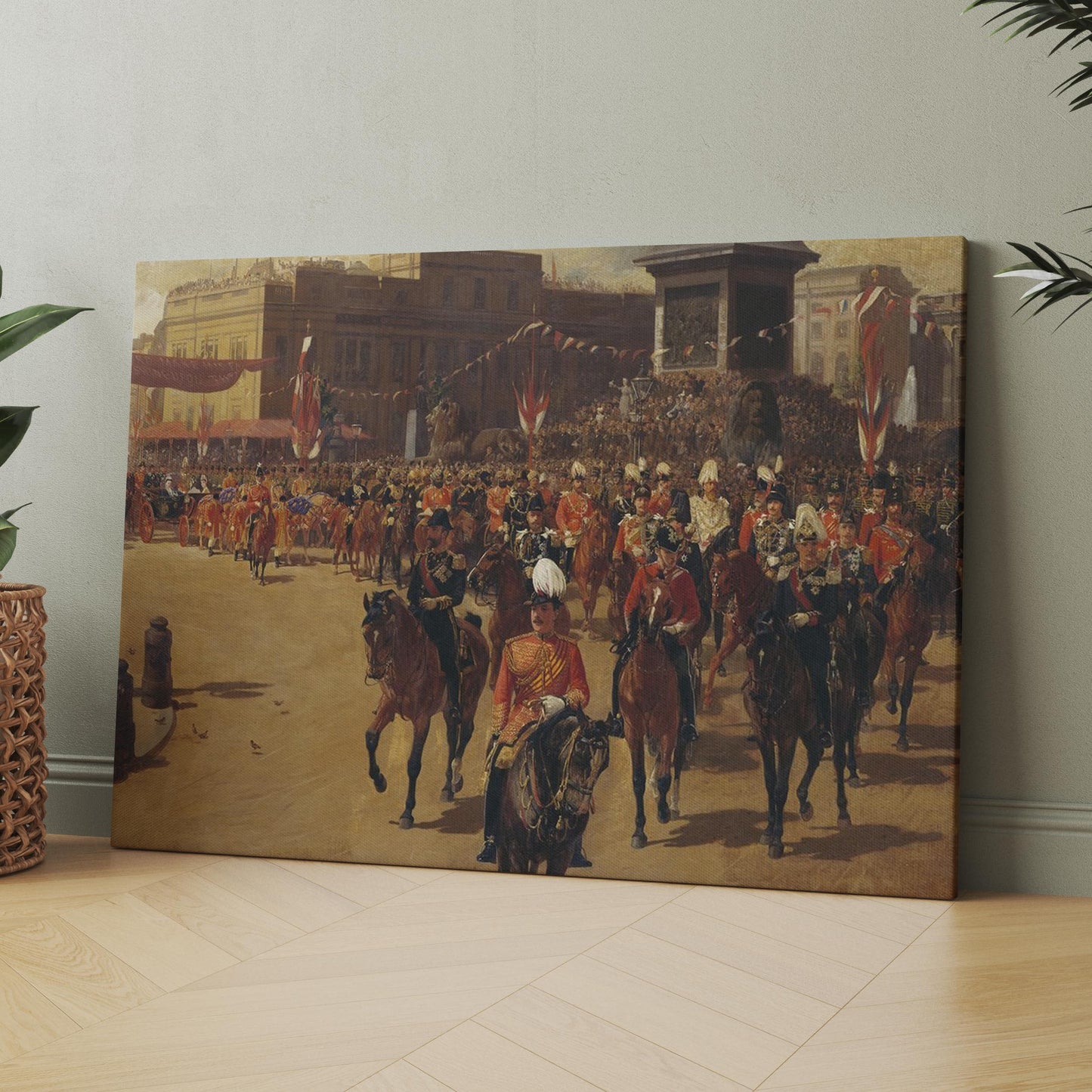 The Royal Procession Passing Trafalgar Square during Queen Victoria's Golden Jubilee on 21st June, 1887 by John Charlton