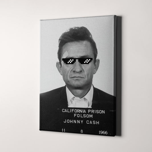 Johnny Cash Mugshot Thug Life Sunglasses