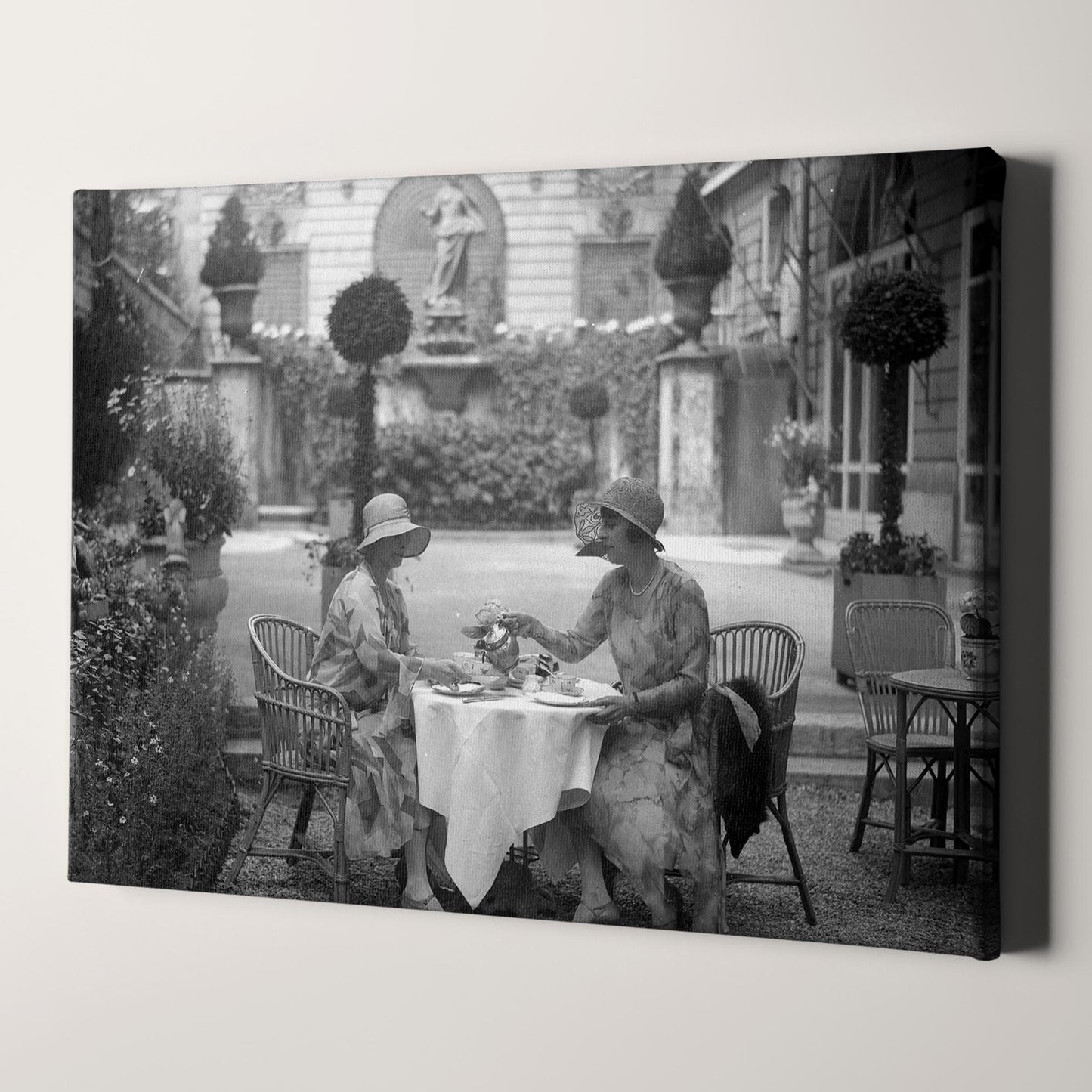 Ladies Drinking Tea in the Garden of the Ritz Paris