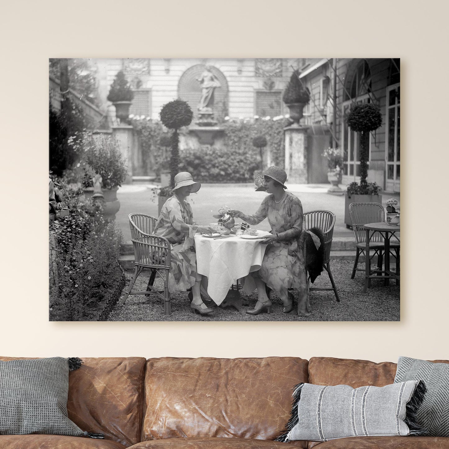 Ladies Drinking Tea in the Garden of the Ritz Paris