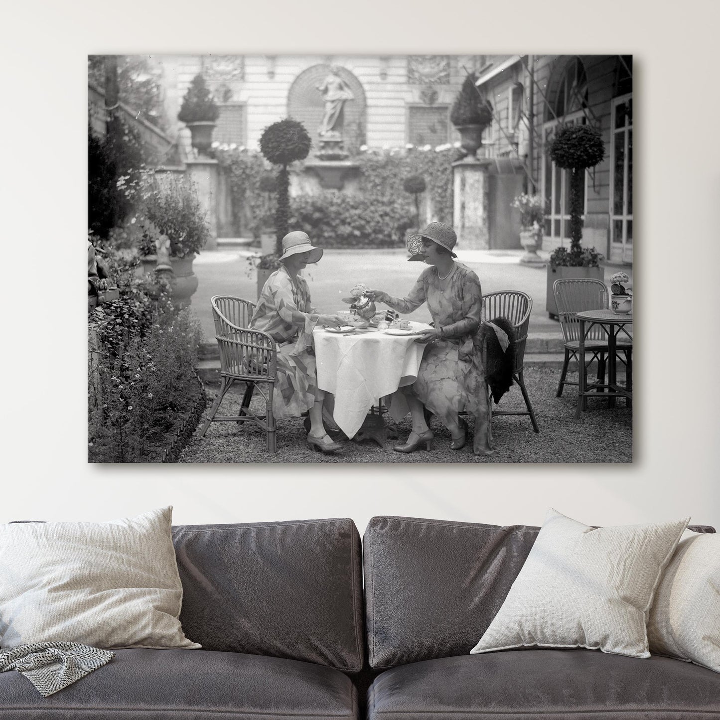 Ladies Drinking Tea in the Garden of the Ritz Paris