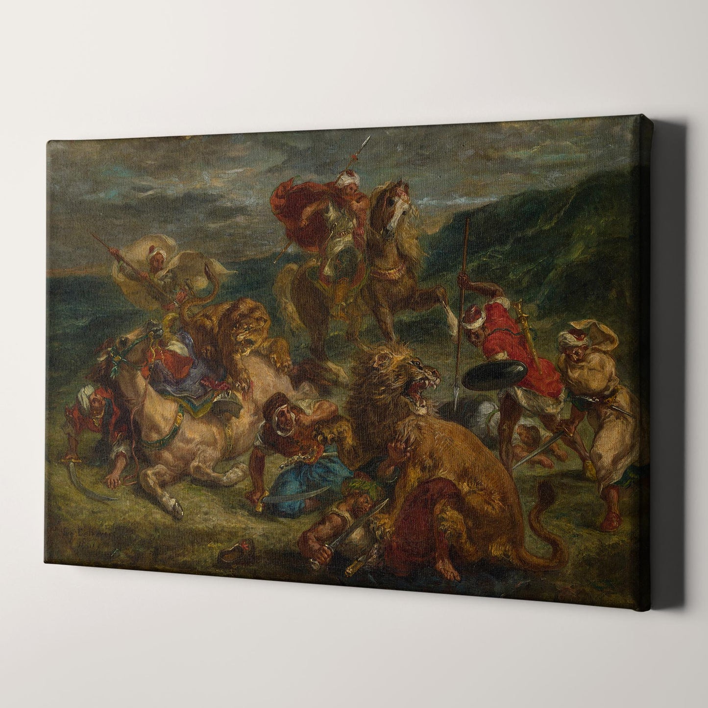 Lion Hunt (1861) by Eugène Delacroix