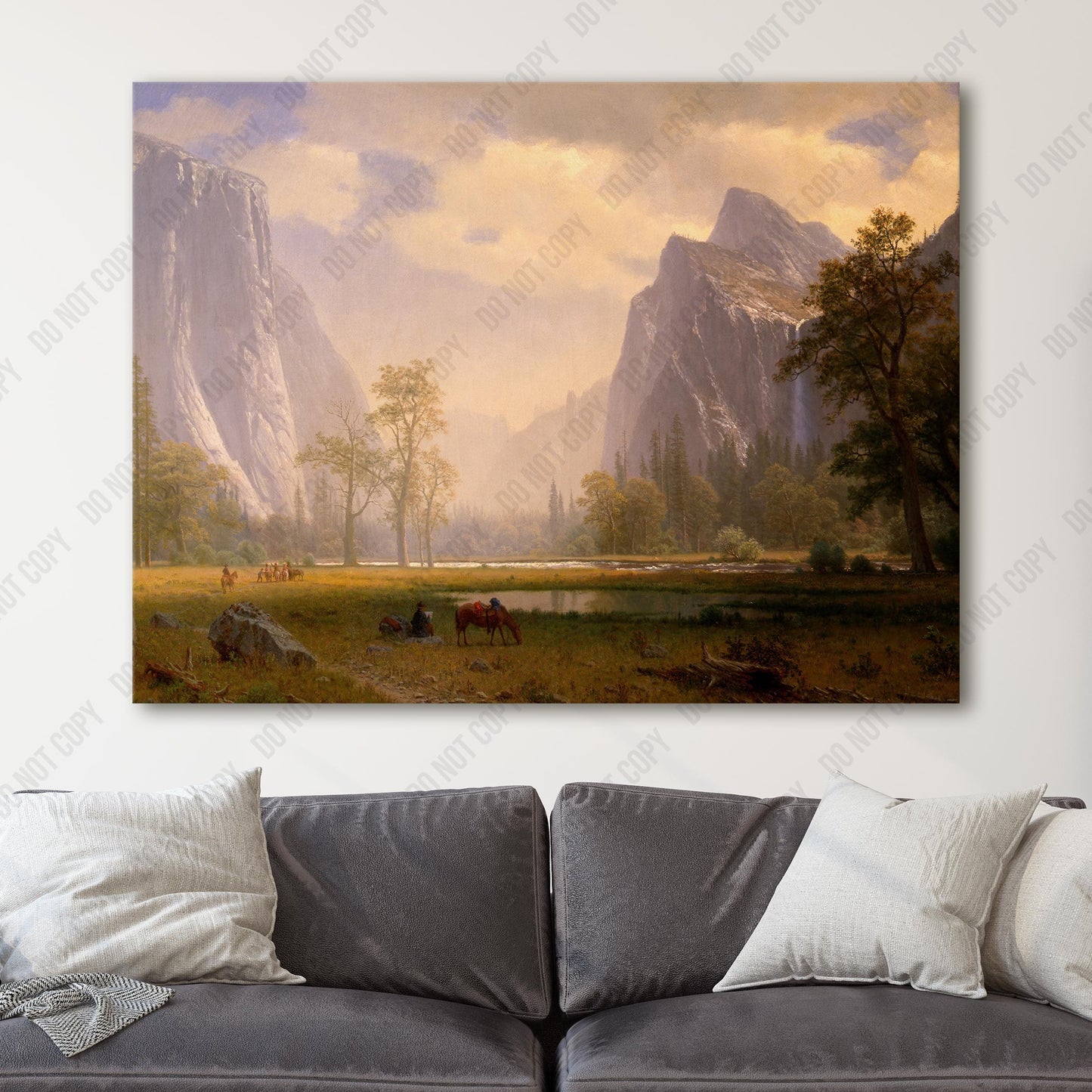 Looking up Yosemite Valley (1865) by Albert Bierstadt